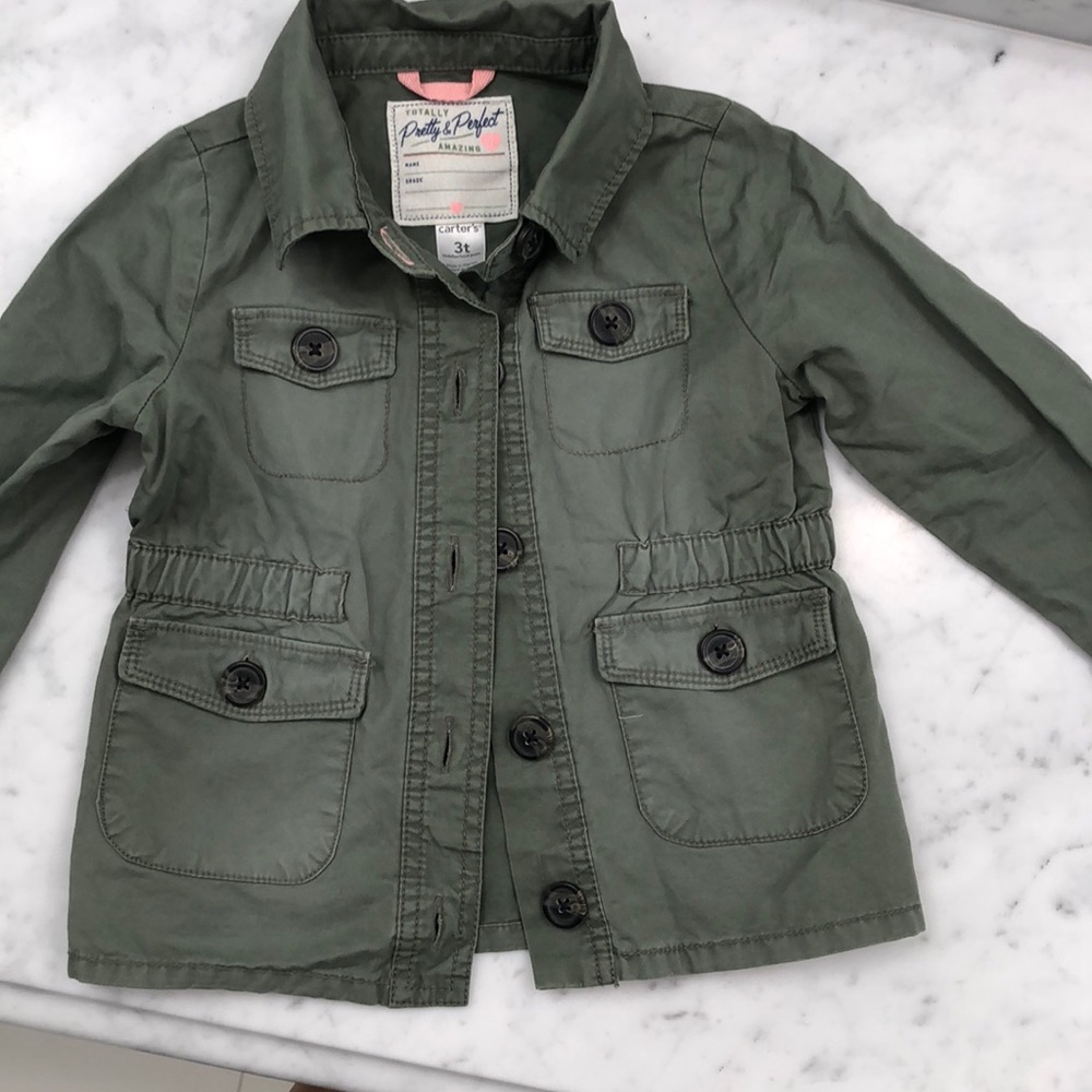 Girls army green jacket